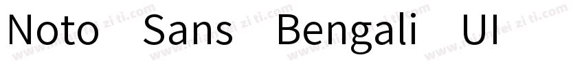 Noto Sans Bengali UI字体转换